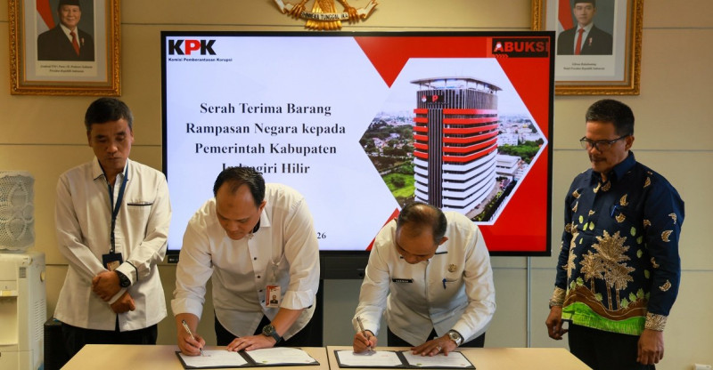 KPK Hibahkan Aset Rampasan Korupsi Rp3,6 Miliar ke Indragiri Hilir