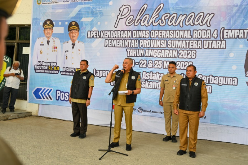 Pemprov Sumut Gelar Apel Kendaraan Dinas, Pastikan Aset Tertib dan Taat Pajak