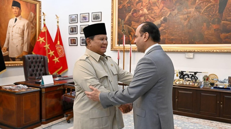 Prabowo Subianto Terima Kunjungan Wakil PM Qatar di Istana Merdeka