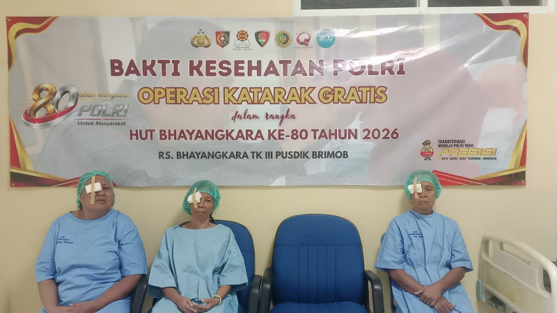 Sambut HUT ke-80 Polri, RS Bhayangkara Watukosek Gelar Operasi Katarak Gratis untuk Masyarakat