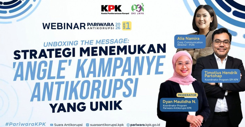 KPK Dorong Kampanye Antikorupsi Lebih Kreatif Lewat Webinar Pariwara 2026