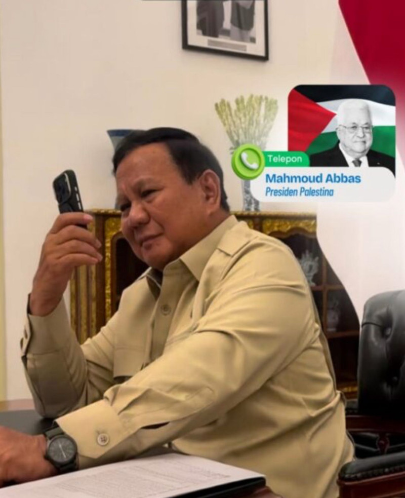 Prabowo Terima Telepon Mahmoud Abbas, Tegaskan Komitmen Indonesia Dukung Palestina