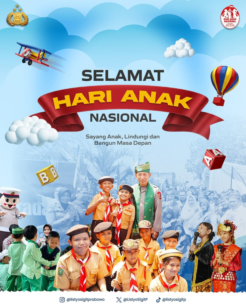 Kapolri Ajak Seluruh Elemen Masyarakat Lindungi Anak pada Peringatan HAN 2026