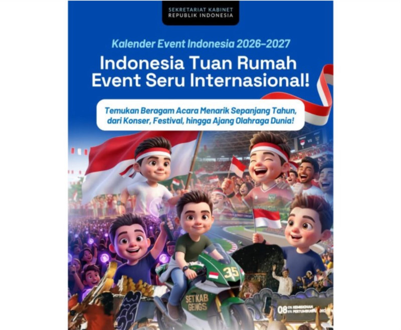 Seskab Teddy Ajak Masyarakat Jelajahi Indonesia Lewat Berbagai Event Nasional dan Internasional 2026-2027