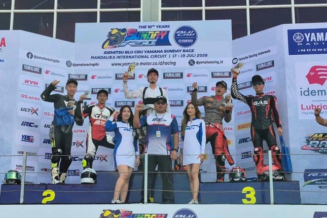 Anggota Polri Raih Podium Yamaha Sunday Race 2026, Gaungkan Stop Balap Liar dan Narkoba