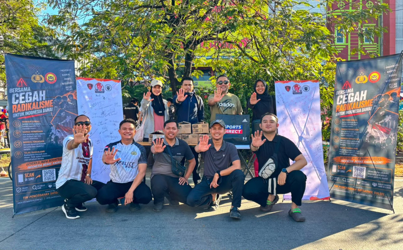 Densus 88 Gelar Kampanye Cegah Intoleransi, Radikalisme, dan Terorisme di CFD Makassar