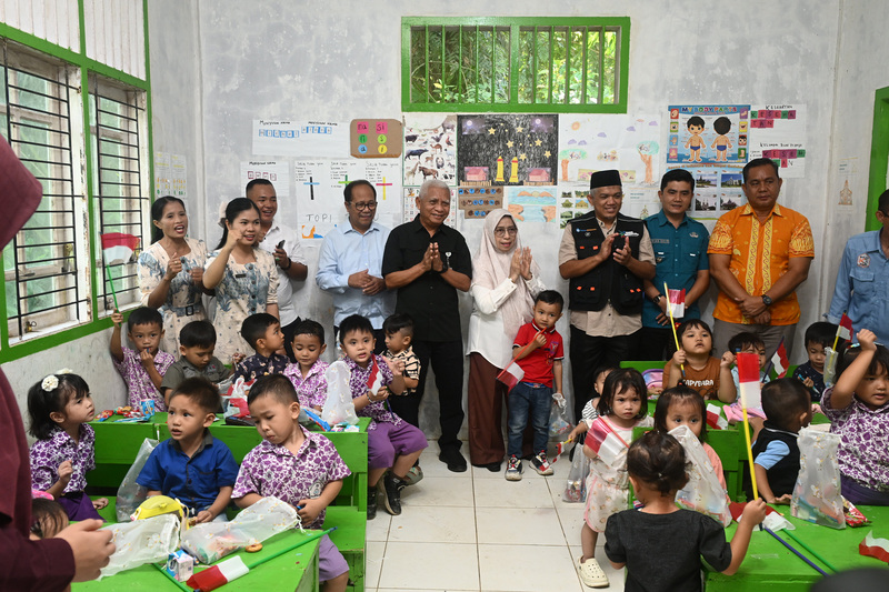 Wagub Sumut Tinjau PAUD Amin Simanaere, Dorong Penguatan Sarana Pendidikan Anak Usia Dini