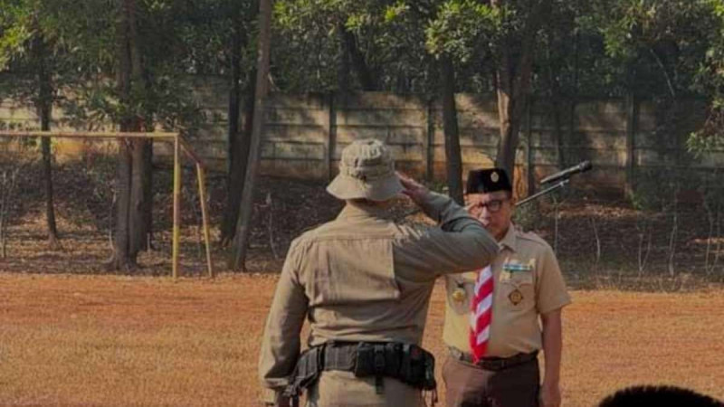 SMKN Maung Purwakarta Jalankan Pendidikan Ketarunaan Bersama Satbrimob Polda Jabar