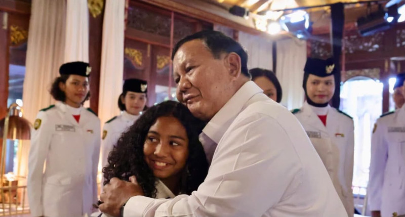 Presiden Prabowo Apresiasi Petugas Upacara HUT ke-81 RI di Hambalang