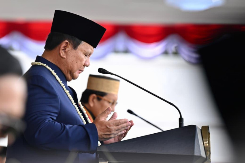 HUT ke-81 RI, Presiden Prabowo Doakan Warga Terdampak Bencana