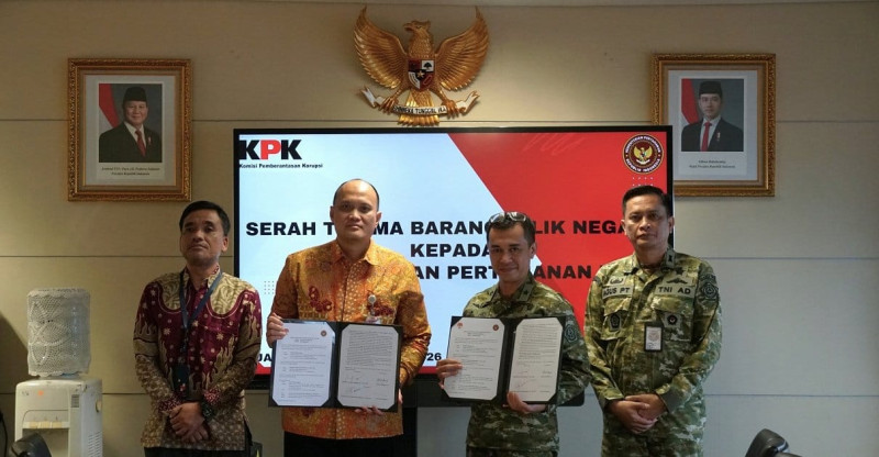 KPK Serahkan Aset Rampasan Korupsi Rp24,3 Miliar Kepada Kementerian Pertahanan