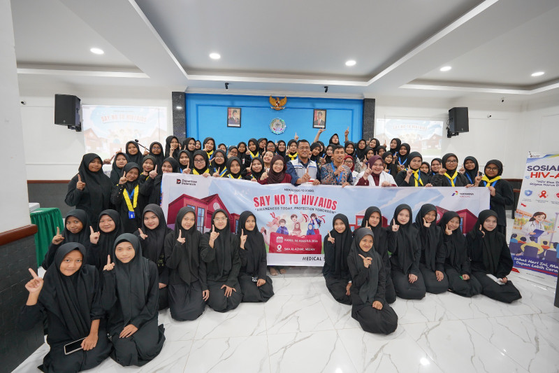 Pertamina Edukasi 110 Pelajar SMA Al-Azhar Medan tentang Pencegahan HIV/AIDS