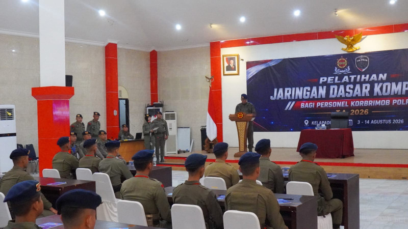 Korbrimob Polri Tingkatkan Kompetensi Personel Melalui Pelatihan Jaringan Dasar Komputer