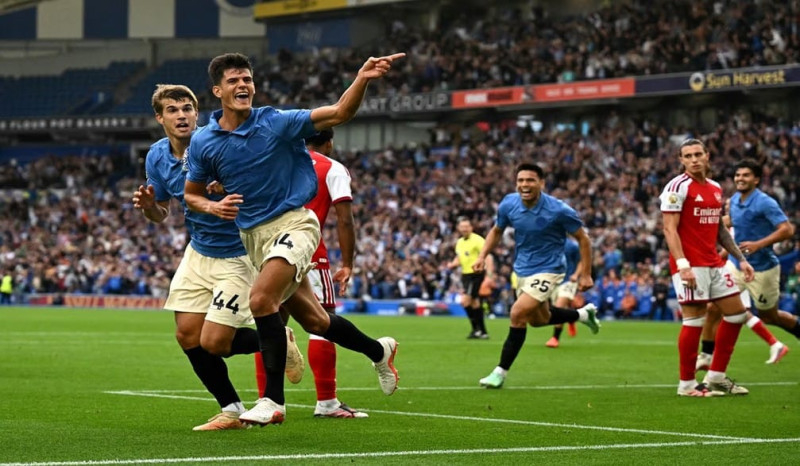 Brighton Hancurkan Arsenal 3-0, Rekor Sempurna The Gunners Terhenti