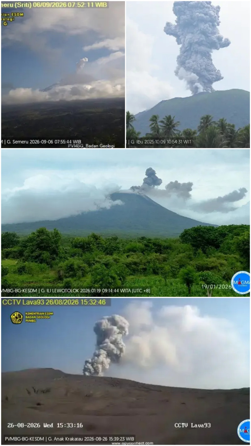Sejumlah Gunung Masih Siaga, Abu Anak Krakatau Terdeteksi hingga Jakarta