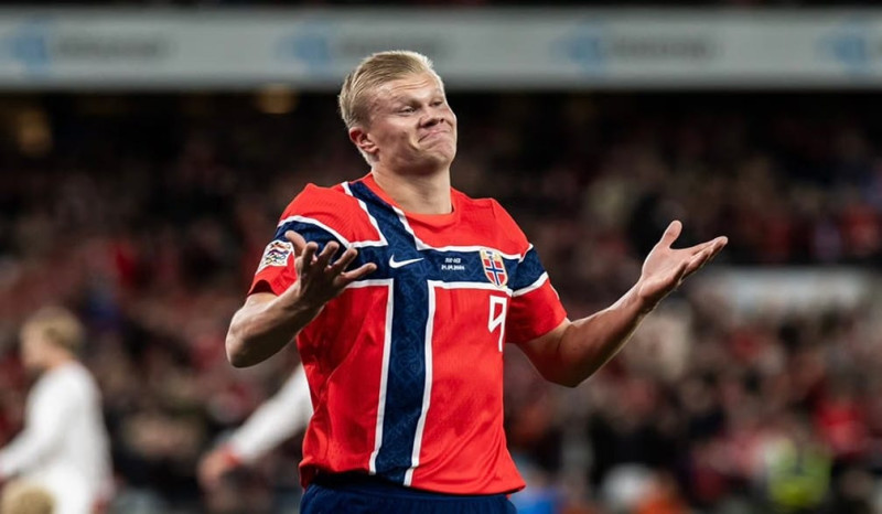 Haaland Borong Dua Gol, Norwegia Tekuk Denmark 3-2