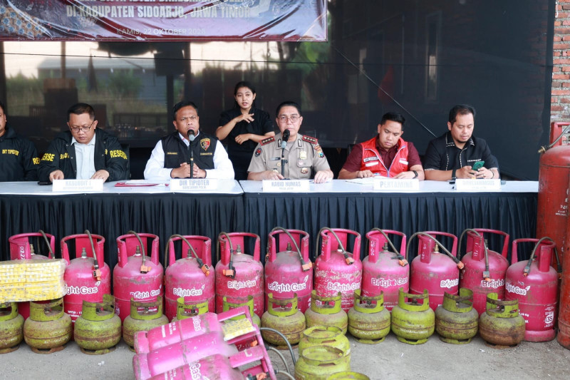 Bareskrim Bongkar Penyalahgunaan LPG Subsidi di Sidoarjo, 1.820 Tabung Disita