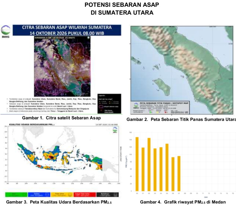Asap Selimuti Sumut, Jarak Pandang Turun hingga 1 Kilometer
