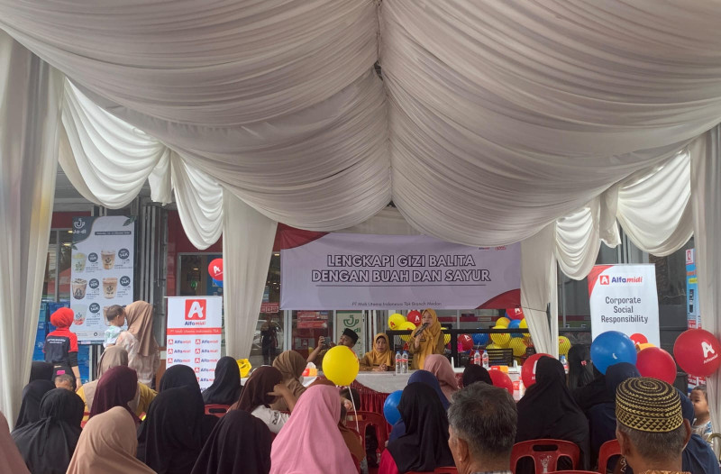Alfamidi Edukasi 150 Warga Tanjungbalai tentang Pentingnya Gizi Balita