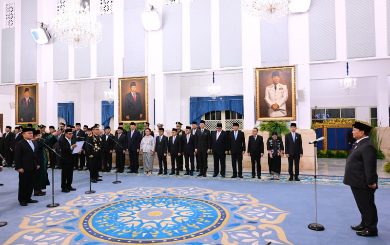 Prabowo Lantik Empat Pejabat Negara di Istana Negara