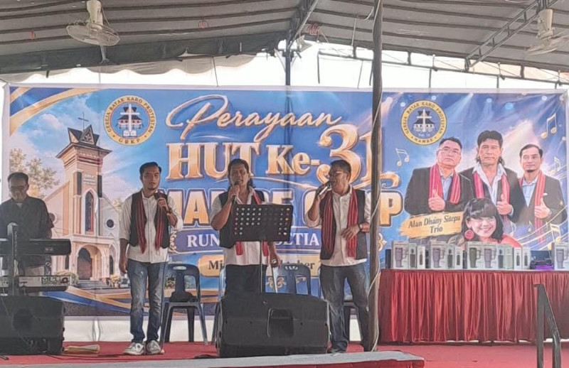 Trio Alan Dhany Sitepu dan Ourel Sinuhaji Meriahkan HUT ke 31 Mamre GBKP Setia Budi