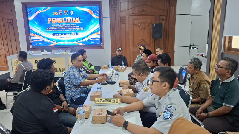 Polres Pekalongan Jadi Lokasi Penelitian Strategis Kamseltibcarlantas Berbasis Teknologi
