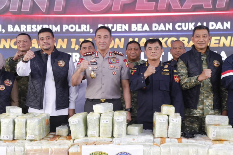Polri Gagalkan Penyelundupan 1,16 Ton Ketamin Senilai Rp3,48 Triliun di Perairan Asahan