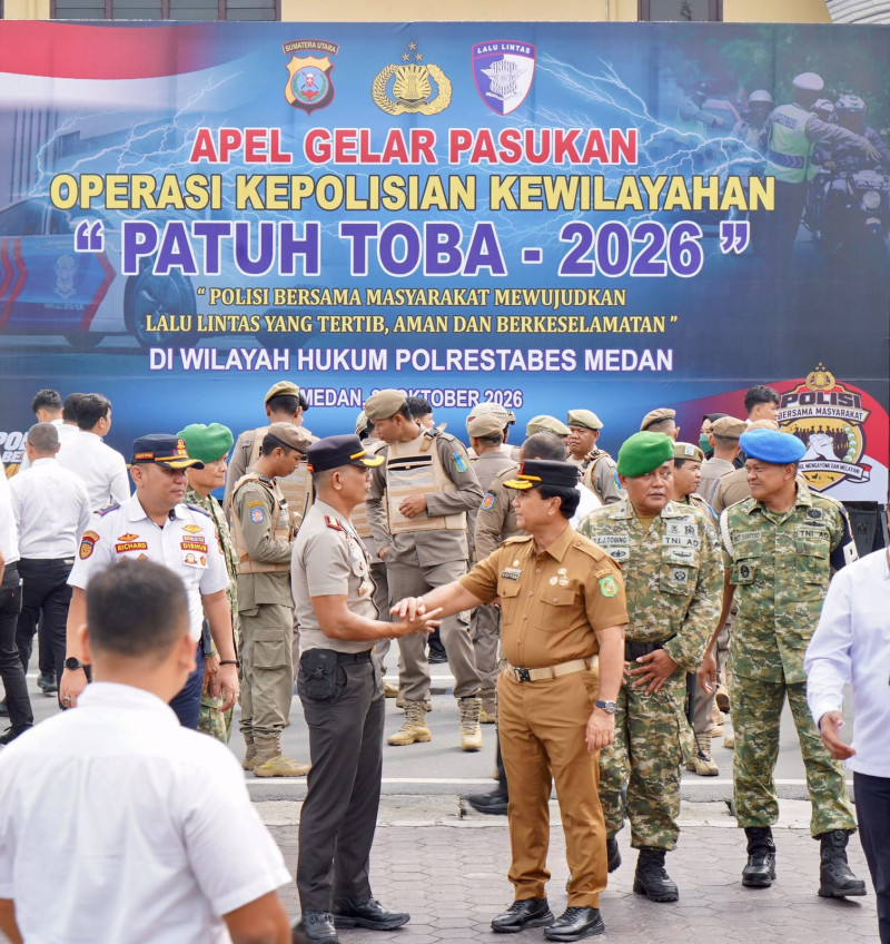 Operasi Patuh Toba 2026 Resmi Digelar di Medan, Polisi Sasar 10 Jenis Pelanggaran